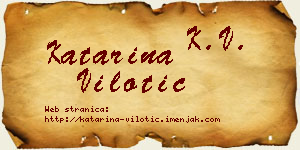 Katarina Vilotić vizit kartica
